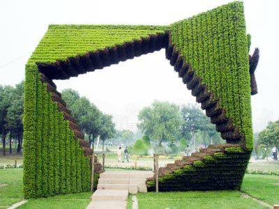 五色草造型--阶梯