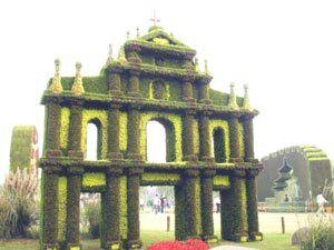 五色草造型--古城之韵